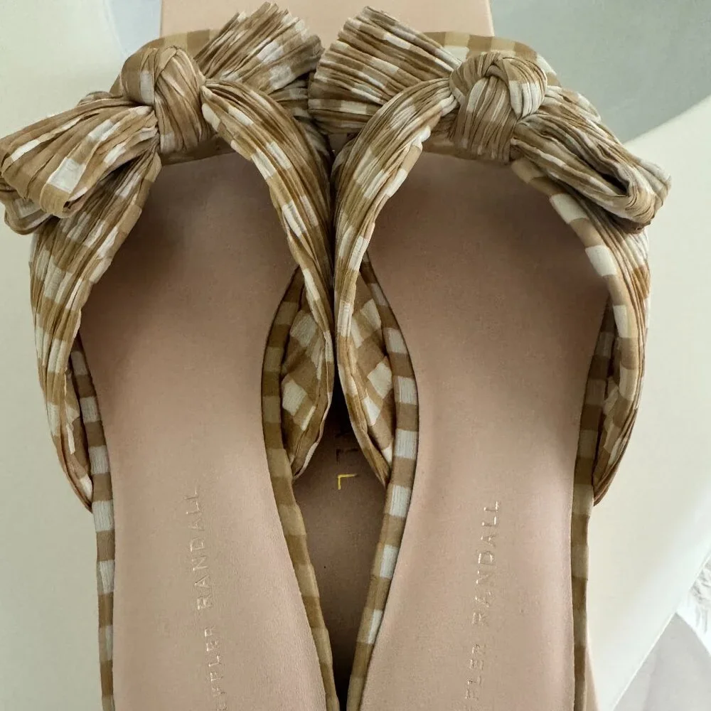 Loeffler Randall Daphne Mules - Mustard Checked - Picture 5 of 9